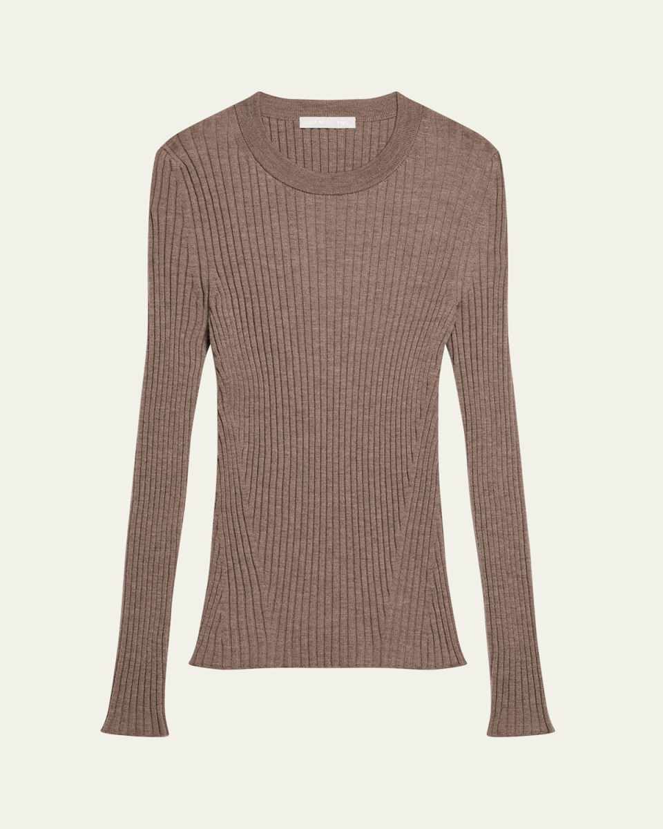 Open-Back Ribbed Wool Top